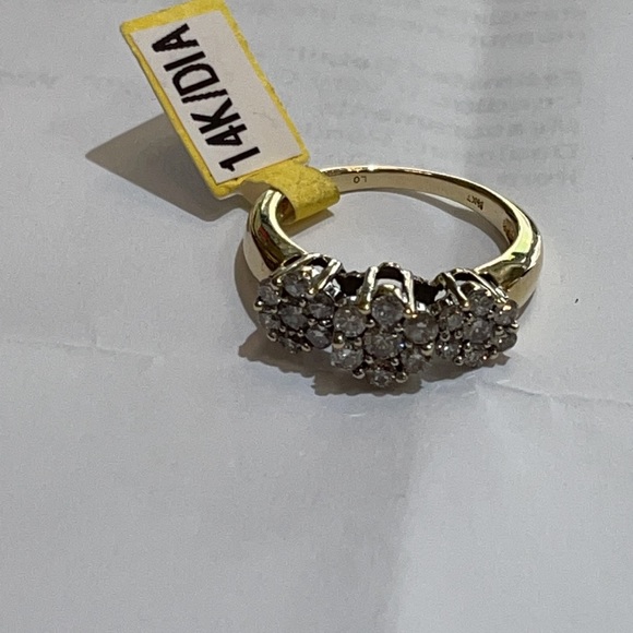 14k diamond cocktail ring - Picture 4 of 12